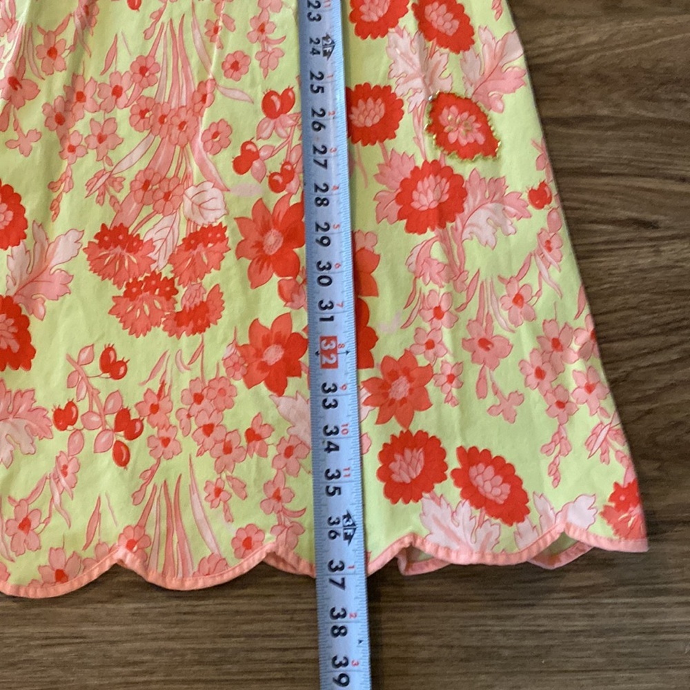 Vintage Two of Us floral cotton sundress scalloped beaded lightweight size XL - Picture 12 of 12